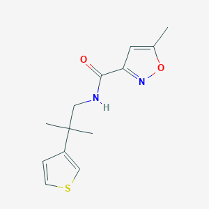 molecular formula C13H16N2O2S B2906761 5-methyl-N-(2-methyl-2-(thiophen-3-yl)propyl)isoxazole-3-carboxamide CAS No. 2320957-71-7