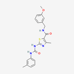 N-(3-methoxybenzyl)-4-methyl-2-(3-(m-tolyl)ureido)thiazole-5-carboxamide