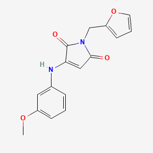 molecular formula C16H14N2O4 B2906769 1-(furan-2-ylmethyl)-3-((3-methoxyphenyl)amino)-1H-pyrrole-2,5-dione CAS No. 920942-08-1