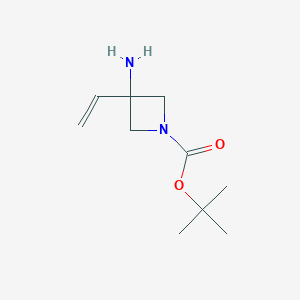 Tert-butyl 3-amino-3-ethenylazetidine-1-carboxylate