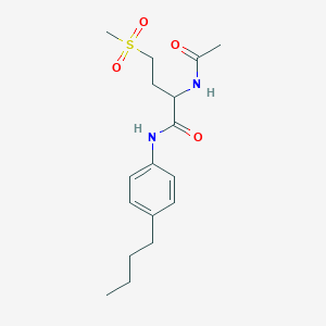 molecular formula C17H26N2O4S B2906772 2-acetamido-N-(4-butylphenyl)-4-methylsulfonylbutanamide CAS No. 1008267-97-7