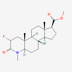 molecular formula C21H32FNO3 B2906780 (4aR,4bS,6aS,7S,9aS,9bS,11aR)-methyl 3-fluoro-1,4a,6a-trimethyl-2-oxohexadecahydro-1H-indeno[5,4-f]quinoline-7-carboxylate CAS No. 914087-65-3