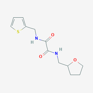 molecular formula C12H16N2O3S B2906784 N-(oxolan-2-ylmethyl)-N'-(thiophen-2-ylmethyl)oxamide CAS No. 496797-49-0