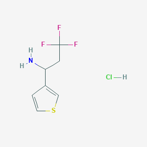 3,3,3-Trifluoro-1-(thiophen-3-yl)propan-1-amine hydrochloride