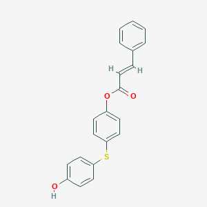 molecular formula C21H16O3S B290679 4-[(4-Hydroxyphenyl)sulfanyl]phenyl 3-phenylacrylate 