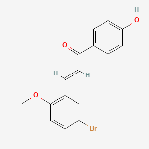 molecular formula C16H13BrO3 B2906798 3-(5-Bromo-2-methoxyphenyl)-1-(4-hydroxyphenyl)-2-propen-1-one CAS No. 1214751-07-1