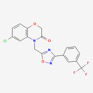 6-chloro-4-((3-(3-(trifluoromethyl)phenyl)-1,2,4-oxadiazol-5-yl)methyl)-2H-benzo[b][1,4]oxazin-3(4H)-one