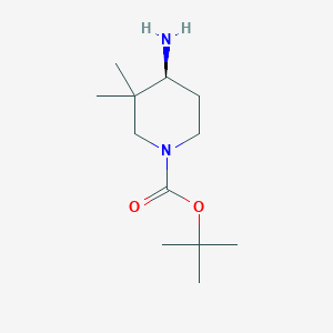 molecular formula C12H24N2O2 B2906801 (S)-Tert-butyl 4-amino-3,3-dimethylpiperidine-1-carboxylate CAS No. 1357600-60-2