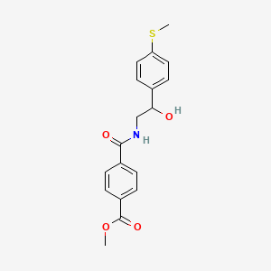 molecular formula C18H19NO4S B2906808 Methyl 4-((2-hydroxy-2-(4-(methylthio)phenyl)ethyl)carbamoyl)benzoate CAS No. 1448035-31-1