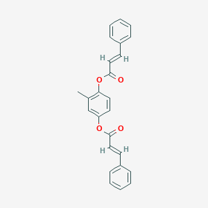 molecular formula C25H20O4 B290682 4-(Cinnamoyloxy)-2-methylphenyl 3-phenylacrylate 