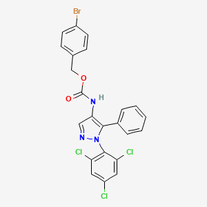 (4-bromophenyl)methyl N-[5-phenyl-1-(2,4,6-trichlorophenyl)pyrazol-4-yl]carbamate