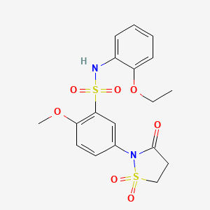 5-(1,1-dioxido-3-oxoisothiazolidin-2-yl)-N-(2-ethoxyphenyl)-2-methoxybenzenesulfonamide