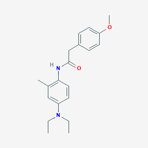 molecular formula C20H26N2O2 B290683 N-[4-(diethylamino)-2-methylphenyl]-2-(4-methoxyphenyl)acetamide 