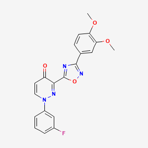 3-(3-(3,4-dimethoxyphenyl)-1,2,4-oxadiazol-5-yl)-1-(3-fluorophenyl)pyridazin-4(1H)-one