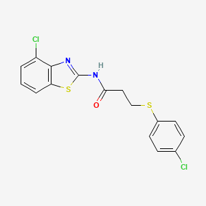 N-(4-chlorobenzo[d]thiazol-2-yl)-3-((4-chlorophenyl)thio)propanamide