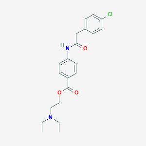 molecular formula C21H25ClN2O3 B290684 2-(Diethylamino)ethyl 4-{[(4-chlorophenyl)acetyl]amino}benzoate 