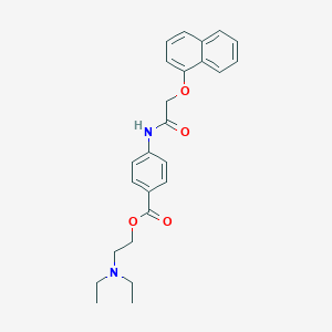 molecular formula C25H28N2O4 B290685 2-(Diethylamino)ethyl 4-{[(1-naphthyloxy)acetyl]amino}benzoate 