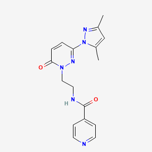 N-(2-(3-(3,5-dimethyl-1H-pyrazol-1-yl)-6-oxopyridazin-1(6H)-yl)ethyl)isonicotinamide