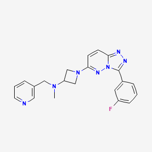 molecular formula C21H20FN7 B2906852 1-[3-(3-Fluorophenyl)-[1,2,4]triazolo[4,3-b]pyridazin-6-yl]-N-methyl-N-(pyridin-3-ylmethyl)azetidin-3-amine CAS No. 2380071-74-7