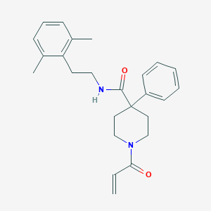 molecular formula C25H30N2O2 B2906856 N-[2-(2,6-Dimethylphenyl)ethyl]-4-phenyl-1-prop-2-enoylpiperidine-4-carboxamide CAS No. 2198589-43-2