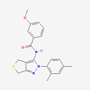 molecular formula C21H21N3O2S B2906864 N-(2-(2,4-dimethylphenyl)-4,6-dihydro-2H-thieno[3,4-c]pyrazol-3-yl)-3-methoxybenzamide CAS No. 361172-03-4