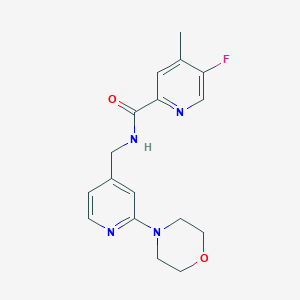 5-Fluoro-4-methyl-N-[(2-morpholin-4-ylpyridin-4-yl)methyl]pyridine-2-carboxamide