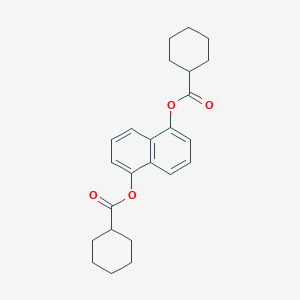 molecular formula C24H28O4 B290687 5-[(Cyclohexylcarbonyl)oxy]-1-naphthyl cyclohexanecarboxylate 