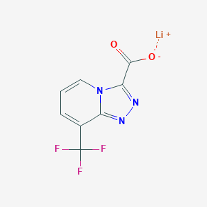 molecular formula C8H3F3LiN3O2 B2906892 Lithium;8-(trifluoromethyl)-[1,2,4]triazolo[4,3-a]pyridine-3-carboxylate CAS No. 2253629-46-6