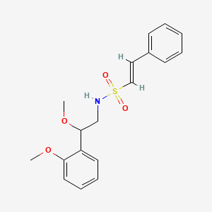 molecular formula C18H21NO4S B2906895 (E)-N-(2-methoxy-2-(2-methoxyphenyl)ethyl)-2-phenylethenesulfonamide CAS No. 1799259-00-9