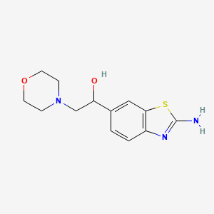 molecular formula C13H17N3O2S B2906900 1-(2-Amino-1,3-benzothiazol-6-yl)-2-(morpholin-4-yl)ethanol CAS No. 1573547-62-2