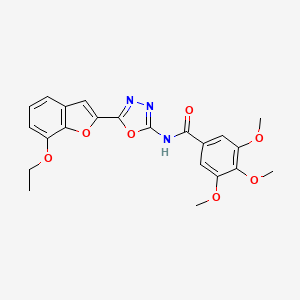 N-(5-(7-ethoxybenzofuran-2-yl)-1,3,4-oxadiazol-2-yl)-3,4,5-trimethoxybenzamide