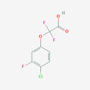B2906912 2-(4-Chloro-3-fluorophenoxy)-2,2-difluoroacetic acid CAS No. 1556480-18-2