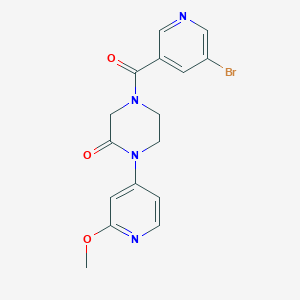 4-(5-Bromopyridine-3-carbonyl)-1-(2-methoxypyridin-4-yl)piperazin-2-one