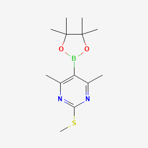 4,6-Dimethyl-2-(methylthio)-5-(4,4,5,5-tetramethyl-1,3,2-dioxaborolan-2-yl)pyrimidine