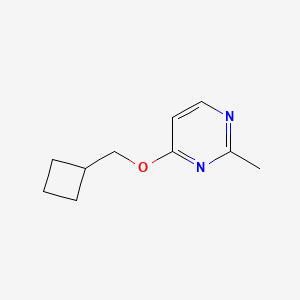 molecular formula C10H14N2O B2906917 4-(Cyclobutylmethoxy)-2-methylpyrimidine CAS No. 2196218-14-9