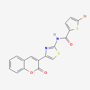 molecular formula C17H9BrN2O3S2 B2906918 5-bromo-N-[4-(2-oxochromen-3-yl)-1,3-thiazol-2-yl]thiophene-2-carboxamide CAS No. 313470-08-5