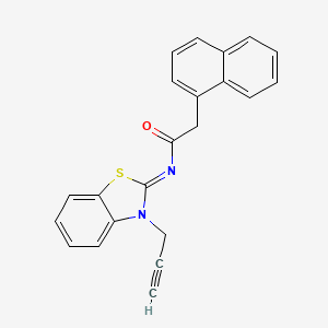 molecular formula C22H16N2OS B2906921 2-naphthalen-1-yl-N-(3-prop-2-ynyl-1,3-benzothiazol-2-ylidene)acetamide CAS No. 865181-12-0