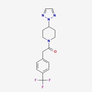 1-(4-(2H-1,2,3-triazol-2-yl)piperidin-1-yl)-2-(4-(trifluoromethyl)phenyl)ethanone