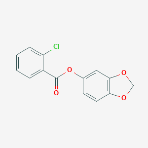 molecular formula C14H9ClO4 B290693 1,3-Benzodioxol-5-yl 2-chlorobenzoate 