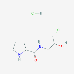N-(3-chloro-2-hydroxypropyl)pyrrolidine-2-carboxamide hydrochloride