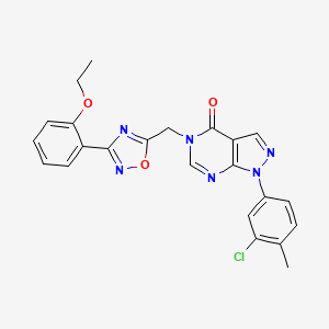 molecular formula C23H19ClN6O3 B2906946 4-(5-ethyl-1,3,4-oxadiazol-2-yl)-N-(4-methoxybenzyl)thiophene-2-sulfonamide CAS No. 1031966-14-9