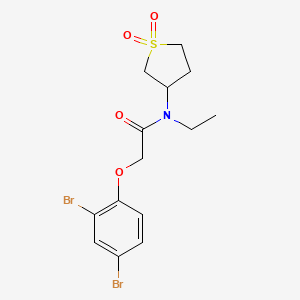 2-(2,4-dibromophenoxy)-N-(1,1-dioxo-1lambda6-thiolan-3-yl)-N-ethylacetamide