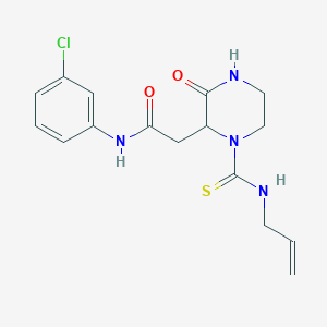 molecular formula C16H19ClN4O2S B2906966 2-(1-(allylcarbamothioyl)-3-oxopiperazin-2-yl)-N-(3-chlorophenyl)acetamide CAS No. 1046796-71-7