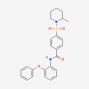 molecular formula C25H26N2O4S B2906974 4-((2-methylpiperidin-1-yl)sulfonyl)-N-(2-phenoxyphenyl)benzamide CAS No. 683763-47-5