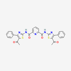 N2,N6-bis(5-acetyl-4-phenylthiazol-2-yl)pyridine-2,6-dicarboxamide