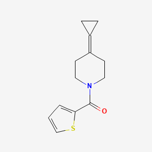 molecular formula C13H15NOS B2906977 (4-Cyclopropylidenepiperidin-1-yl)(thiophen-2-yl)methanone CAS No. 2034551-65-8