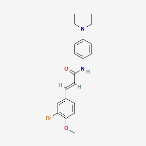 (2E)-3-(3-bromo-4-methoxyphenyl)-N-[4-(diethylamino)phenyl]prop-2-enamide