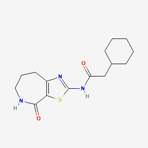 2-cyclohexyl-N-(4-oxo-5,6,7,8-tetrahydro-4H-thiazolo[5,4-c]azepin-2-yl)acetamide