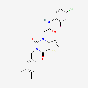 N-(4-chloro-2-fluorophenyl)-2-{3-[(3,4-dimethylphenyl)methyl]-2,4-dioxo-1H,2H,3H,4H-thieno[3,2-d]pyrimidin-1-yl}acetamide