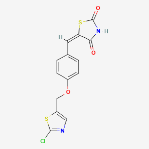 5-((E)-{4-[(2-chloro-1,3-thiazol-5-yl)methoxy]phenyl}methylidene)-1,3-thiazolane-2,4-dione